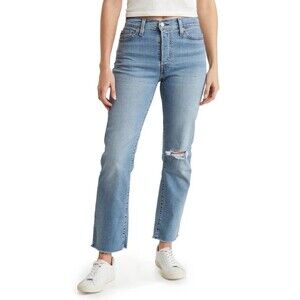 Levi’s Wedgie Straight Distressed High Waisted Jeans Light Wash- Women's Size 30